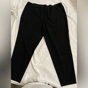 Lafayette 148 xxl black pants with satin side seams.